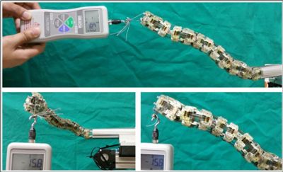 10 N pending overload measurement for snake robot system